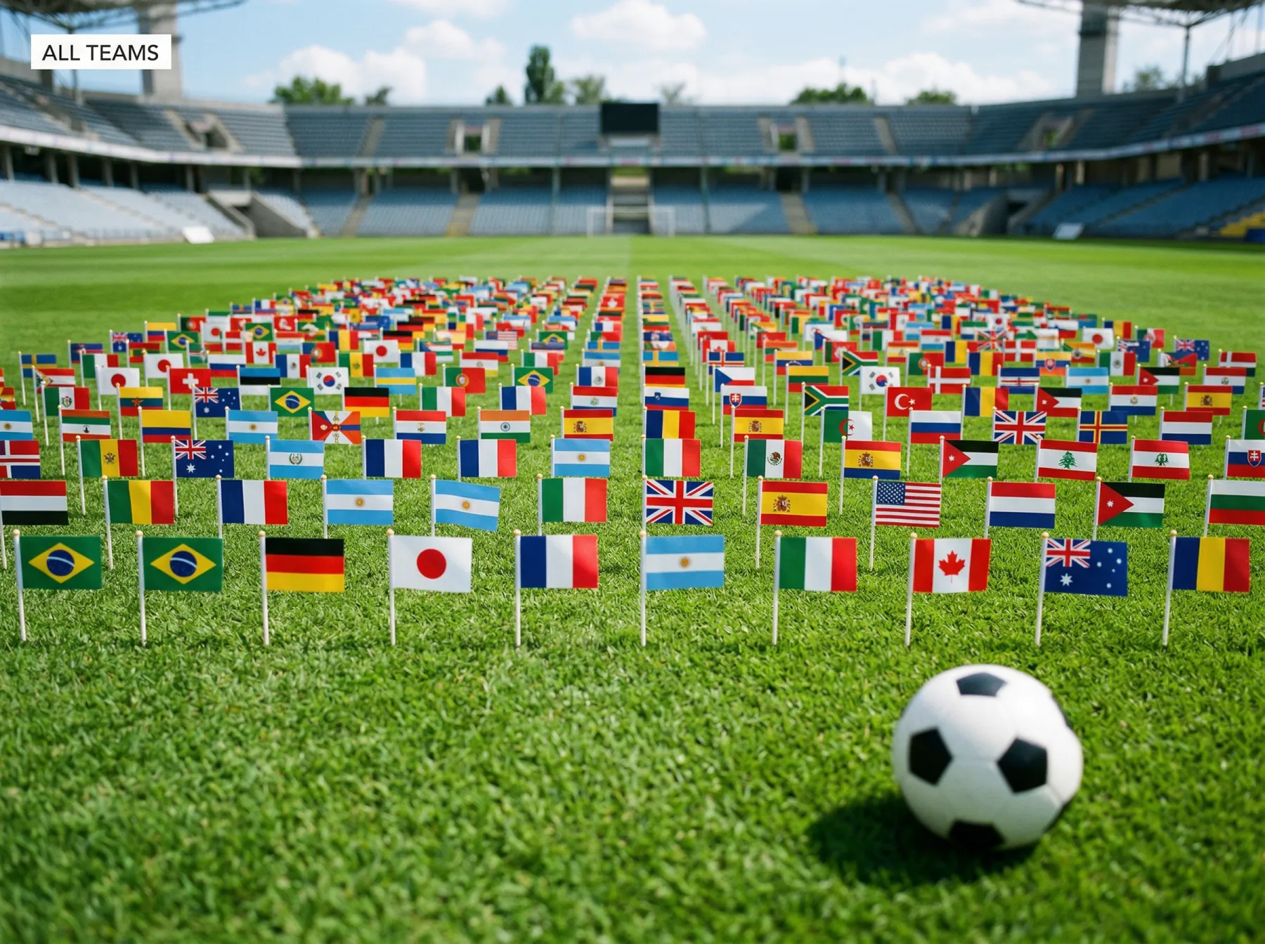 Flags and profiles of all 48 qualified teams for the 2026 FIFA World Cup